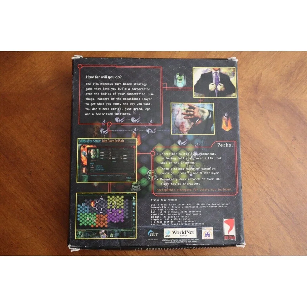 ROUGH Red Storm Tom Clancy's Ruthless.com Vintage PC Game 1998 Big Box